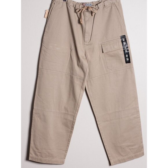 Deadstock Vintage Y2k Structure Mens Medium Wide Leg Cargo Pants Beige - Picture 2 of 8